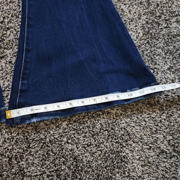 KanCan Signature Ultra High Rise Super Flare Jeans Size 24 30" Inseam Dark Wash - Picture 10 of 10